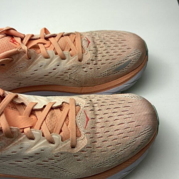 Hoka One One Peach and Gray Athletic Shoes - Picture 12 of 15